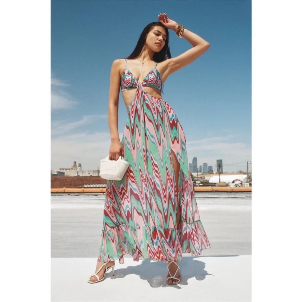 patbo mesh beach dress PatBO